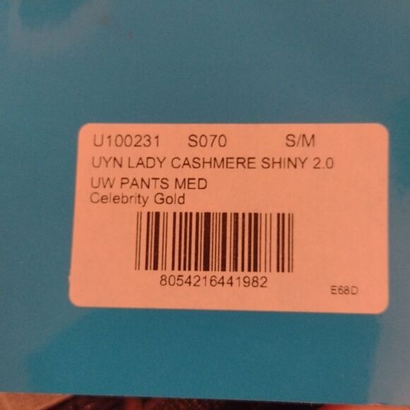 NWT UYN Lady Cashmere Shiny 2.0 Pants Celebrity Gold size S/M - Picture 4 of 11